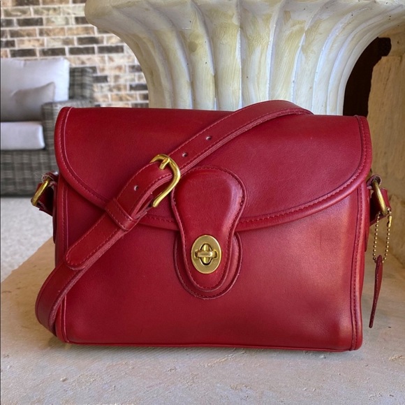 Coach Handbags - Coach Vintage Devon Bag RARE RED! FABULOUS BAG!